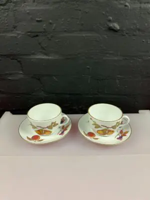 Royal Worcester Evesham Gold Breakfast Cups and Saucers 3 Sets of 2 Available