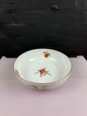 Royal Worcester Evesham Gold Round Fruit Vegetable Serving Dish Bowl 11" x 3"
