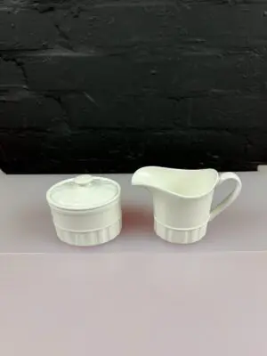 Wedgwood Colosseum Milk / Cream Jug 9 cm and Covered Sugar Bowl Set