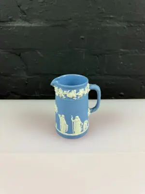 Wedgwood Jasper Ware Blue Milk / Cream Jug 11 cm High 1956