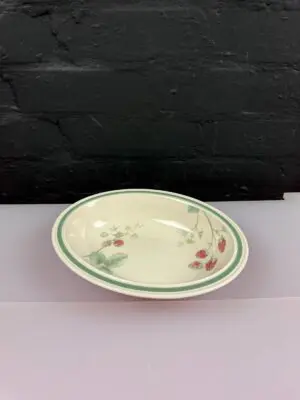 Wedgwood Raspberry Cane Oval Open Vegetable Serving Dish 24.5 cm x 19.5 cm