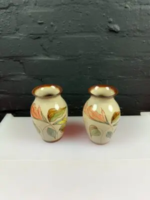 2 x Denby Bouquet Vases 16 cm High Pair