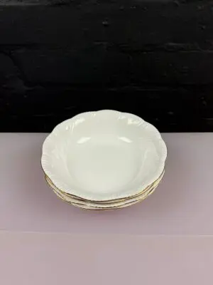 4 x Queens Fine Bone China Marie Cereal Bowls 16 cm Wide Set