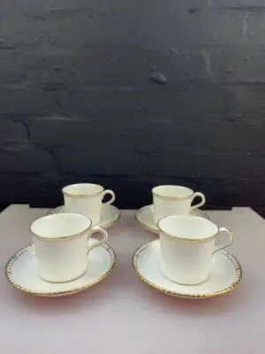 4 x Royal Crown Derby A1285 Prince Consort 1st Quality Cups and Saucers Set