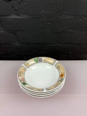 4 x Royal Worcester Country Garden Cereal Bowls 17 cm Wide 2 Available