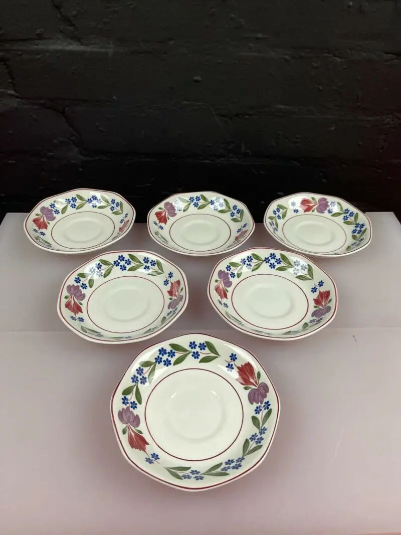 6 x Adams Old Colonial Replacement Teacup Saucers 5.75" Wide 3 Sets Available