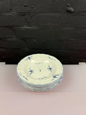 6 x Villeroy & and Boch Luxembourg Vieux Rimmed Soup Bowls 9" Wide Set