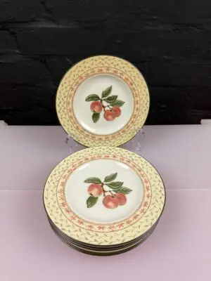 7 x Johnson Brothers Fruit Sampler Tea / Side Plates 18.5 cm Wide Set