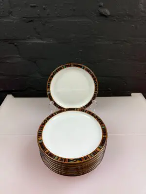 8 x Denby Shiraz Tea / Side Plates 17.5 cm Wide Set