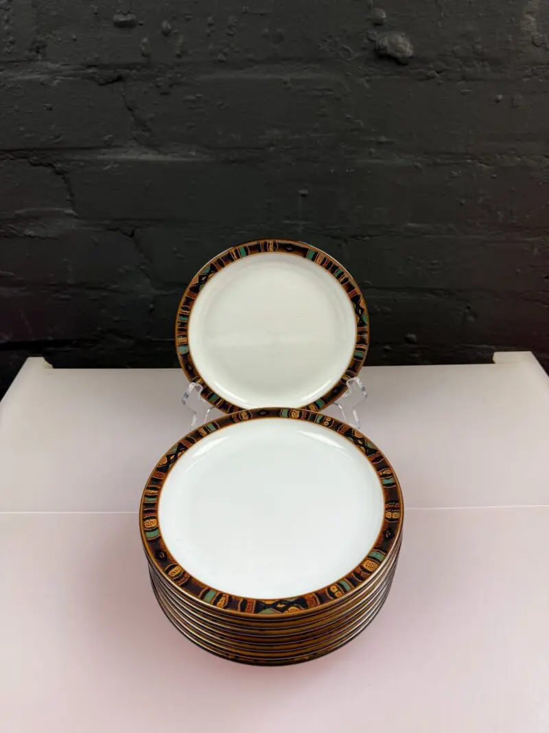 8 x Denby Shiraz Tea / Side Plates 17.5 cm Wide Set