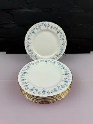 8 x Royal Albert Memory Lane Tea / Side Plates 18 cm ( 7" ) Wide Set