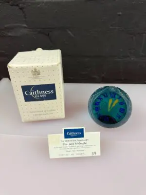 Caithness Five Past Midnight Millennium Paperweight 89 of 150 RARE 602 Grams