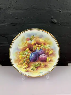 D.Wallace Fruits Plums Plate Decorative Edwardian Fine China 27 cm