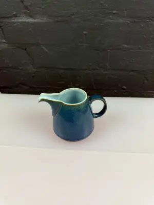 Denby Blue Jetty Milk / Cream Jug 10.5 cm High