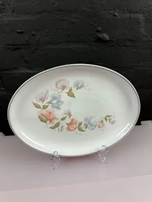 Denby Encore Sweet Pea Oval Steak Dinner Platter Plate 32.5 cm x 23.5 cm 1st