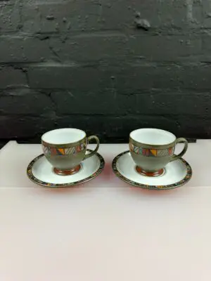 Denby Marrakesh Tea Cups and Saucers Set of 2