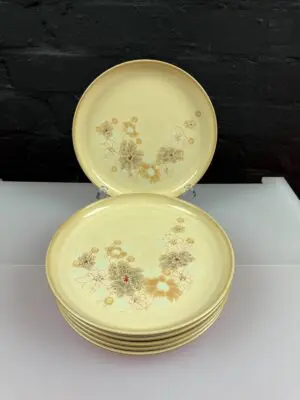 Denby Sandalwood / Maplewood Salad Plates 21 cm Wide Set of 6