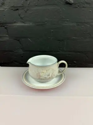 Denby Tasmin Gravy Boat / Sauce Jug and Stand / Saucer / Drip Plate 4 Available