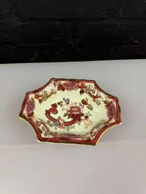 Masons Ironstone Red Mandalay Trinket /  Sweet Dish 17 cm x 12.5 cm x 3.5 cm