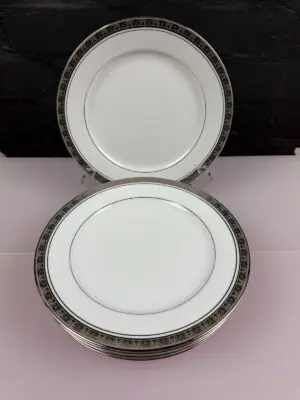 Noritake Legacy Platinum 4281 Salad Plates 21 cm Wide 2 Sets of 6 Available