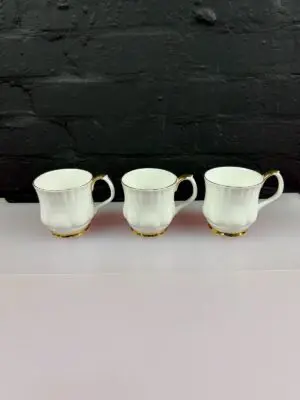 Royal Albert Val D'or Mugs Tea / Coffee 3.25" High Set of 3