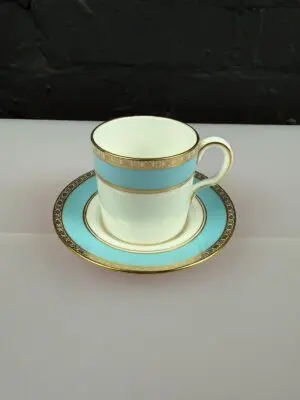 Royal Crown Derby Fifth Avenue A.1265 Coffee Cup and Saucer Set 1st Quality
