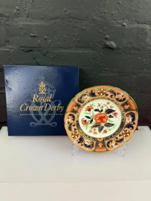 Royal Crown Derby Pink Camellias Cabinet Salad Plate 8.5" 2000 Boxed