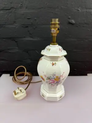 Royal Crown Derby Posies Large Table Lamp 12.25" to Top Of Fitting LX 1997 1st