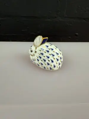 Royal Crown Derby Rabbit Paperweight Gold Stopper LIV 1991 1st Quality