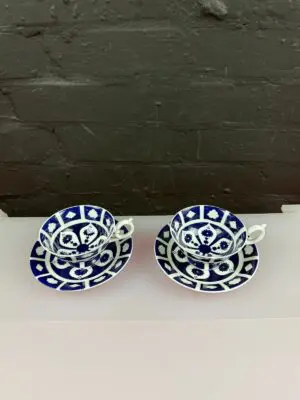 Royal Crown Derby Unfinished Imari 1128 Elizabeth Tea Cups & Saucers 4 Sets of 2