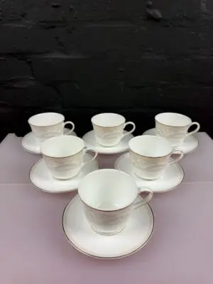 Royal Doulton 2006 Chiffon Tea Cups and Saucers Set of 6