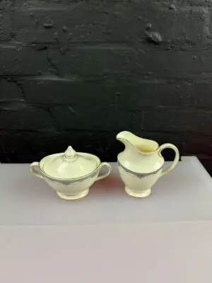 Royal Doulton Albany H5121 Milk / Cream Jug 5.5" and Covered Sugar Bowl Set