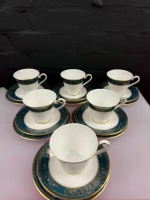 Royal Doulton Carlyle Tea Trios Cups Saucers & Side Plates 5 Sets of 6 Available