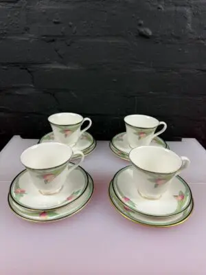Royal Doulton Vogue Awakening TC1162 Tea Trios Cups Saucers Plates 2 Sets of 4