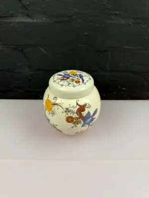 Sadler Floral and Blue Bird Pattern Ginger Jar 5" High