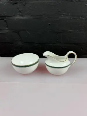 Spode Tuscana Y8578 Milk / Cream Jug 8.5 cm and Open Sugar Bowl Set