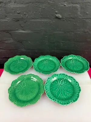 Wedgwood Cabbage Plates 8" Wide Set of 5 AF
