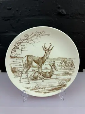 Wedgwood Union National Parks Springbok 1st Edition Plate 1951 25.5 cm