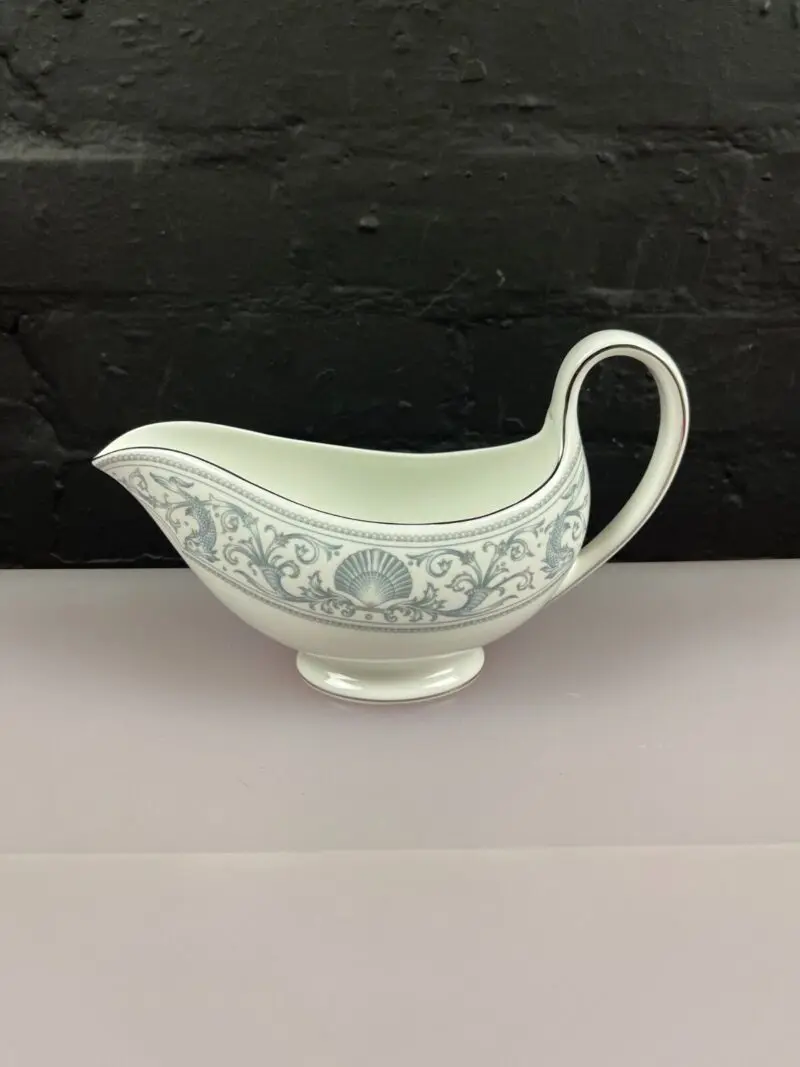 Wedgwood White Dolphins R4652 Gravy Boat / Sauce Jug