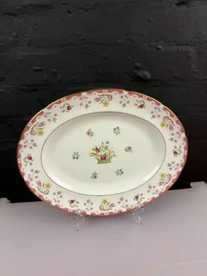 Wedgwood Williamsburg Bianca Oval Carving Serving Platter Plate 35.5 cm x 27.5
