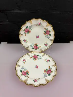 2 x Royal Crown Derby Days A1293 Fluted Salad Plate 20 cm 2nd Quality MMIV 2004