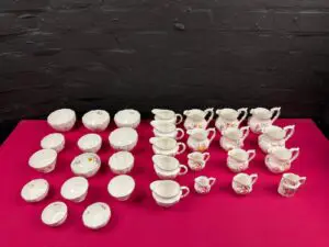 31 x Royal Crown Derby Posies Milk / Cream Jugs And Open Sugar Bowls Job Lot