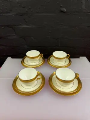 4 x Minton K159 Buckingham Tea Trios Cup Saucers and Side Plates Set