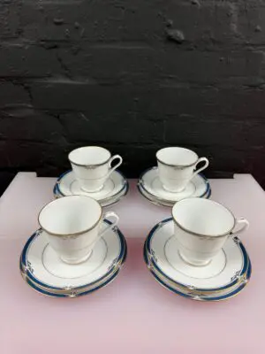 4 x Noritake Impression P576 Tea Trios Cups Saucers and Plates 2 Sets Available