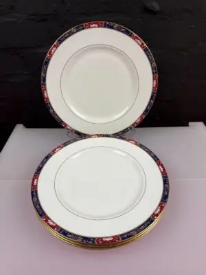 4 x Royal Worcester Prince Regent Dinner Plates 10.75" Wide Set