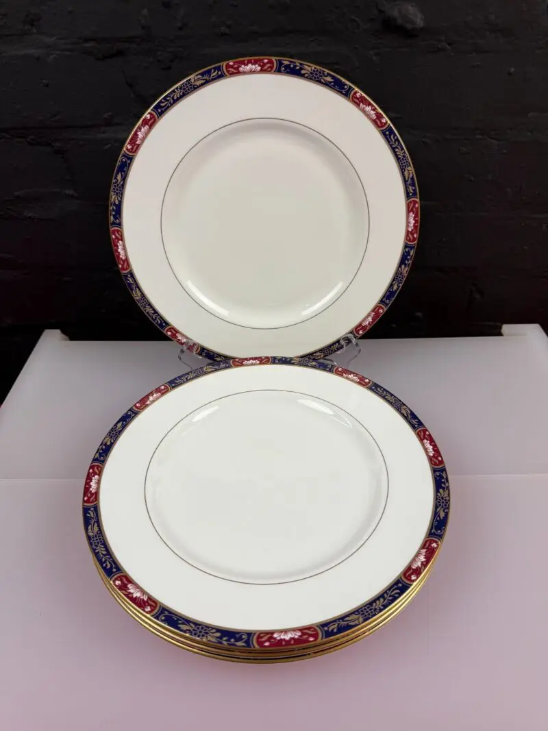 4 x Royal Worcester Prince Regent Dinner Plates 10.75" Wide Set
