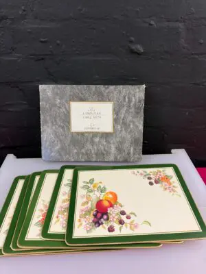 6 x Large Cloverleaf Fresh Fruit Johnson Brothers Table Placemats 11.5" x 8.5"
