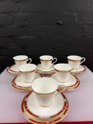 6 x Royal Doulton Sandon H5172 Tea Trios Cups Saucers and Side Plates Set