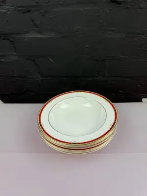 6 x Wedgwood Colorado Rimmed Soup Bowls 8" Wide Set