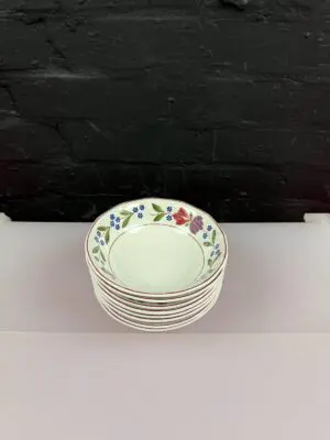 Adams Old Colonial Cereal Bowls 6.25" Wide Set of 8